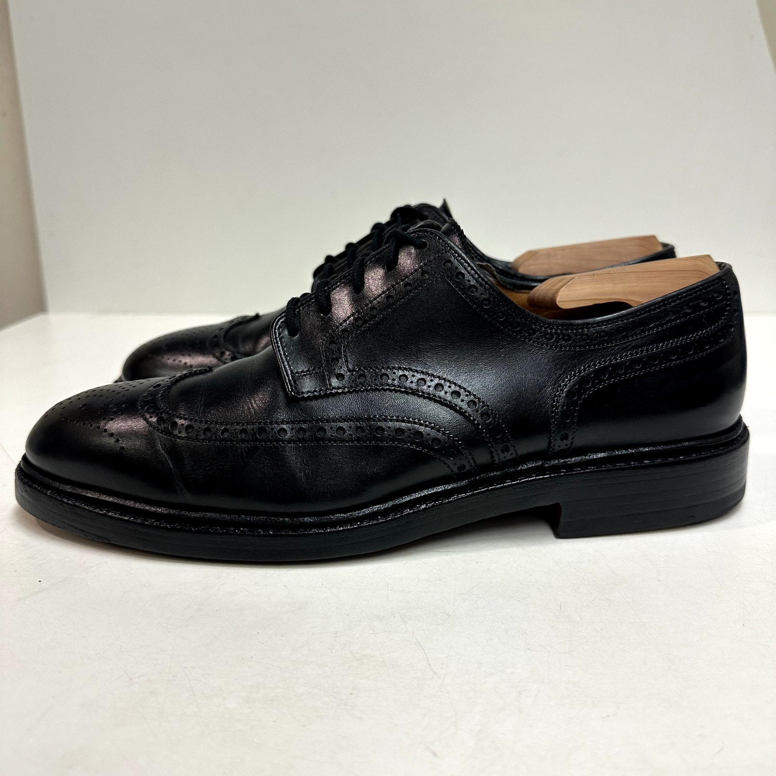Vguc Crockett & Jones X Ralph Lauren Swansea Wingtip Black Made In England 8.5